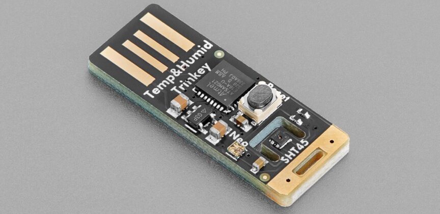 Adafruit’s Trinkey is A Thumb-Drive-Sized Temperature and Humidity Sensor