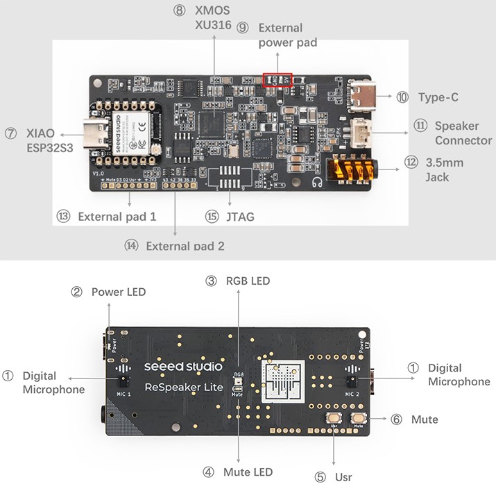 ReSpeaker Lite board Points