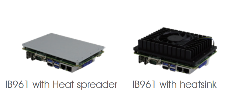 IB961 with Heat spreader and heatsink respectively